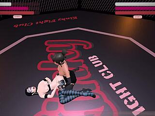 Kinky fight club battle between Gawthicc and Julia in anime