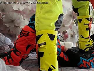 gay motocross bikers tread boots in costumes 😎🏍️
