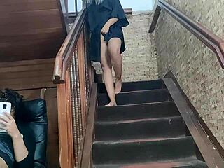 spying on my hermanastro jerking off got me so turned on, he banged me like a slut