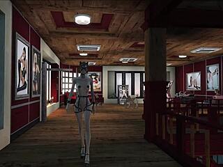 brunette latex mistress dominates in fallout 4 bdsm fetish scene