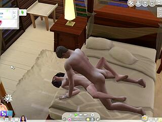 just saw sims 4 getting wild with the neighbor in bed