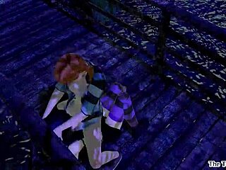 in this hentai, the goth futanari reveals her secret cock