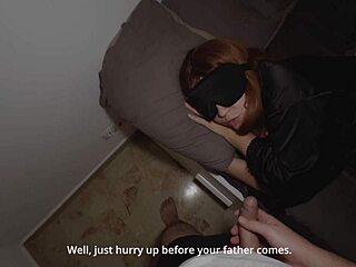 ¡Madrastra follada duro! Semen explota en su garganta en acción salvaje!