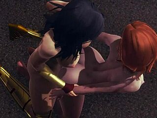 Marvel DC hentai futanari: Black Widow, Wonder Woman, and Harley Quinn in hard sex action! 😈