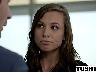 Tushy Assistant Aidra Fox Takes It Deep in Her Tight Ass. Young Brunette Craves More!