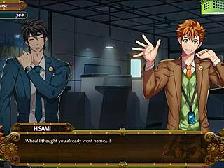 Sexy model gives swedish oil massage in gay hentai game, teasing for happy ending