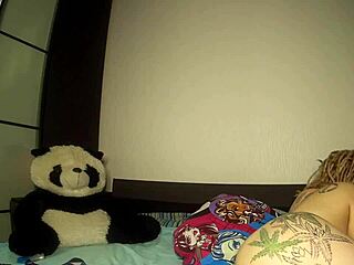 Naughty Russian girl uses dildo on webcam