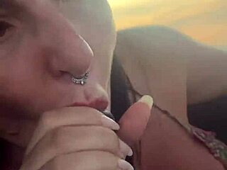 That skilled prostitute gives an amazing blowjob and facial while driving the car 🚗💦