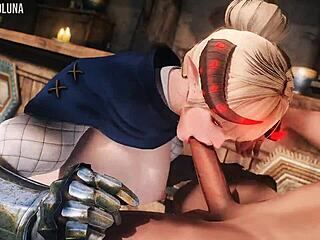 skyrim cute blonde demon takes hard pounding