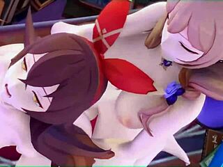 i can’t stop watching lisa fuck amber in futa genshin impact