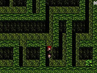 farmers daughter playing with furry horsecock dildo in harem