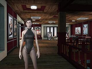 brunette latex mistress dominates in fallout 4 bdsm fetish scene