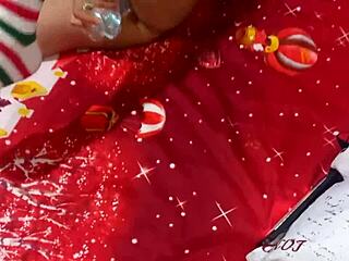 Hey, check out this Indian MILF's tasty Christmas dildo play!