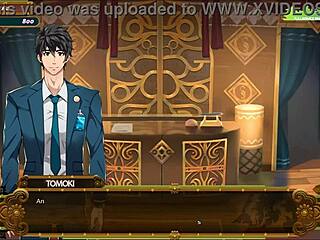 Sexy model gives swedish oil massage in gay hentai game, teasing for happy ending