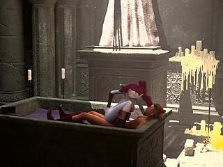 3Dgspot - Busty Elf Dominates A Man In A Fight And Is Rewarded By His Cock 3D Animation