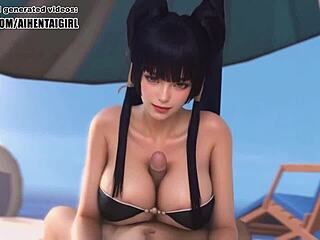 dead or alive nyotengu cosplay titjob happy ending uncensored hentai ai generated