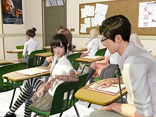 Anime MILF exposed in wild 3D action