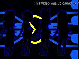 Pac-Man ghost girls perform a three-phase dance in high definition.