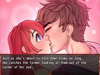 farmers daughter playing with furry horsecock dildo in harem