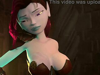 3Dgspot - Busty Elf Dominates A Man In A Fight And Is Rewarded By His Cock 3D Animation