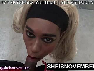 Ebony Babe Msnovember Gives Public Blowjob