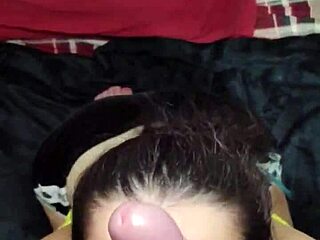 Just out of the shower and White Moon's already sucking me off for a facial