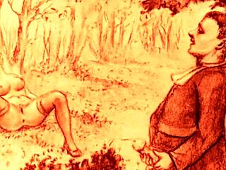 ¡Oye, has visto arte erótico vintage como este antes? ¿Qué opinas?