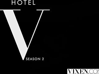 does blonde christy from vixen deepthroat and ride cock in secret hotel hookup?