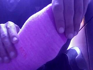 Showing off my new pink socks and tired feet after a long day of walking around.