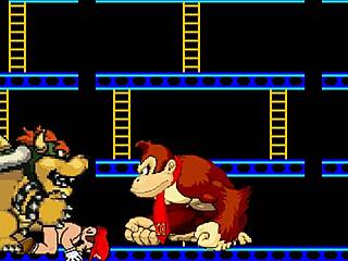 Bowser Koopa And Donkey Kong Vs Mario In Bareback Battle
