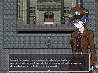 Detective ontkleedt zich voor oude man, foto gemaakt - steam city deel 4