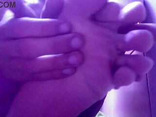 Showing off my new pink socks and tired feet after a long day of walking around.