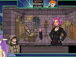 in witch trainer silver part 3, the witch encounters a monster