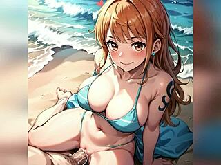 In this hot story, a petite teen with big tits gets fucked hard in her tight pink pussy and anal by a huge dick, moaning for more in this AI-generated hentai.