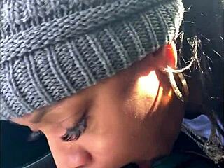 snowboarder girl gives sloppy blowjob