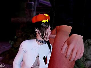 i love seein this little whore suckin a big monster cock in 3d hentai