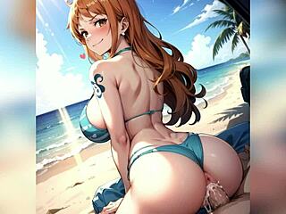 In this hot story, a petite teen with big tits gets fucked hard in her tight pink pussy and anal by a huge dick, moaning for more in this AI-generated hentai.