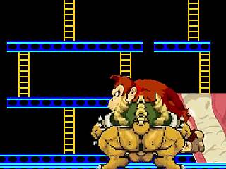 Bowser Koopa And Donkey Kong Vs Mario In Bareback Battle