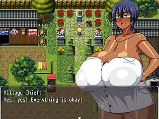 Tanned girl natsuki hentai game ep 11 the village chief masturbate on her while she is changing in public