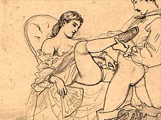 Vintage erotic illustration captures timeless sensual art.