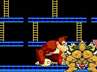 Bowser Koopa And Donkey Kong Vs Mario In Bareback Battle