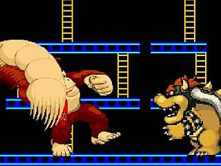 Bowser Koopa And Donkey Kong Vs Mario In Bareback Battle