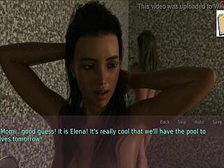 A Wife and Stepmother in Emotional Cartoon Scene