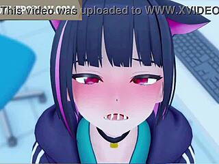 Kyouyama Kazusa from Blue Archive in an Exciting Adventure!