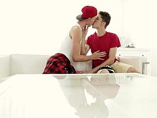 staxus skater with big dick dominates skinny twink.