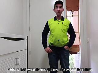 Step gay dad escapes into foot fantasy dreams at work