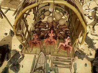 Yo, Gruppensex im Strandhäuschen mit Futanari-Hentai-Beats, Synthwave-Vibes bringen mich in Fahrt!