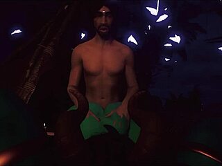 Cursed island adventure with cartoon characters on a yacht