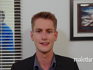 Office Gay Parody: Twink Gets Bareback Anal!