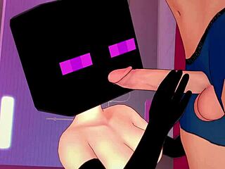 La Novia Esta Muy Caliente Viste Medias De Red Y Mascara De Enderman Lista Para Follar Antes De Dormir Hentai 3D Minecraft